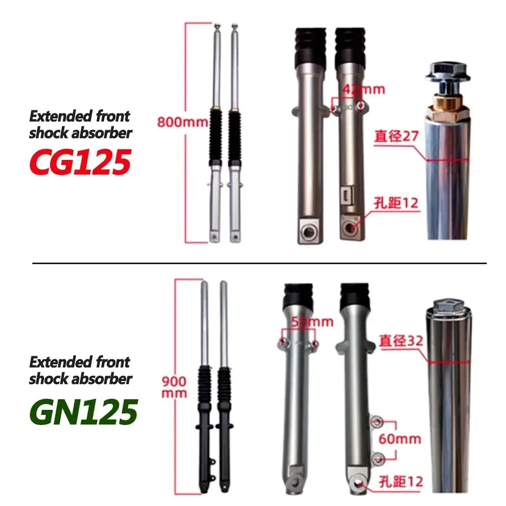Retro Motorcycle Front Fork Assembly for CG125 Climbing Bike