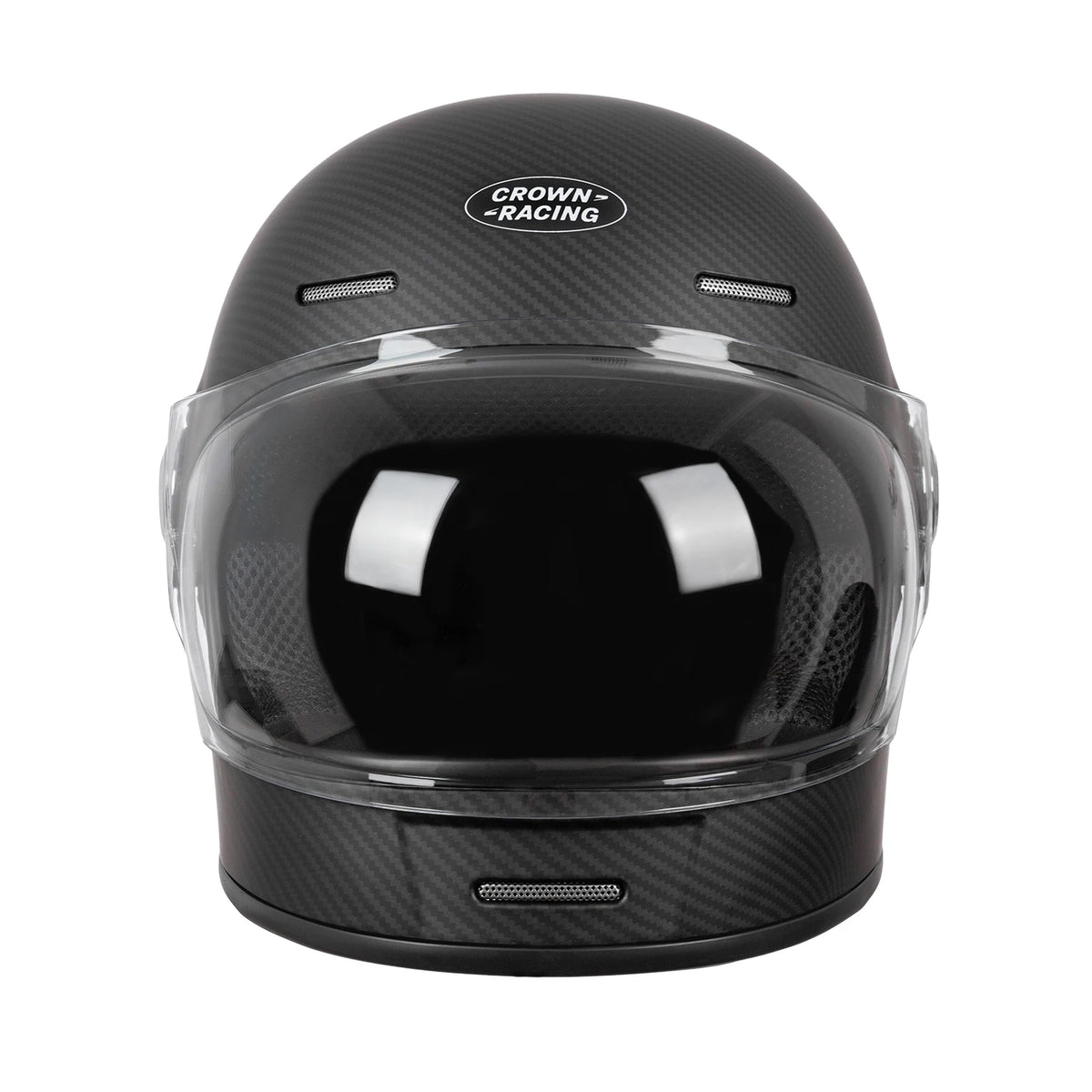 Retro style full face motorcycle helmet for men and women