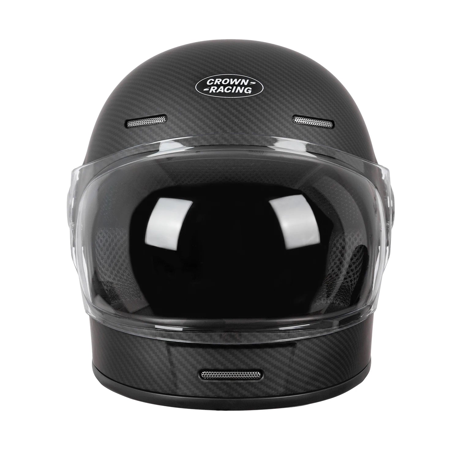 Retro style full face motorcycle helmet for men and women
