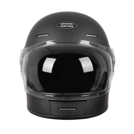 Retro style full face motorcycle helmet for men and women