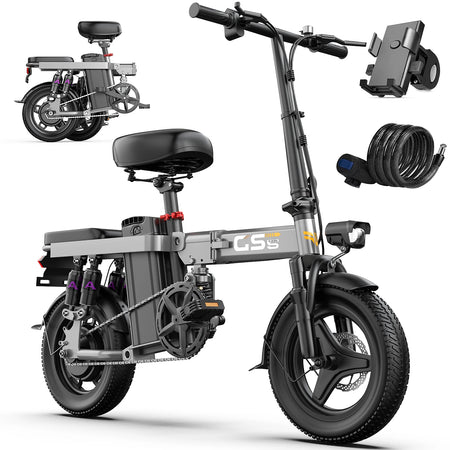 Rider cruising fast on UPlee GS5 with 14 inch fat tires