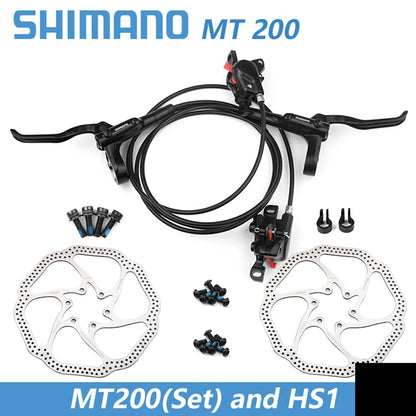 Shimano MT200 MTB Hydraulic Disc Brake Front Rear Mountain Bike Brakes 2 Piston Bicycle Hydraulic Brake Cycling Parts