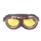 Retro Motorcycle Goggles Glasses Vintage Moto Classic Goggles for Harley Pilot Steampunk ATV Bike Copper Helmet 1Pcs Yellow