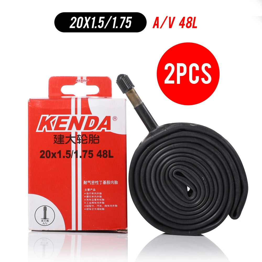 KENDA inner tube 20 inch 20x1.5-1.75 mountain bike tubes Schrader Presta bicycle inner tube 20er tire chambre air ultralight 2pc Schrader 48L China