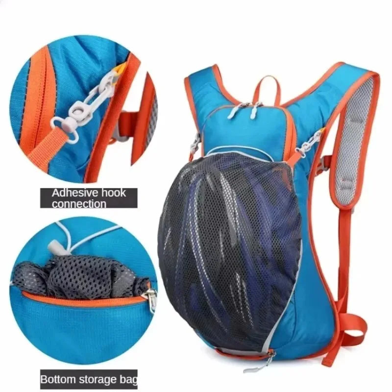 New 12L Outdoor Sport Bike Cycling Running Hiking Hydration Bag Storage Helmet Pack Waterproof UltraLight Bladder Backpack