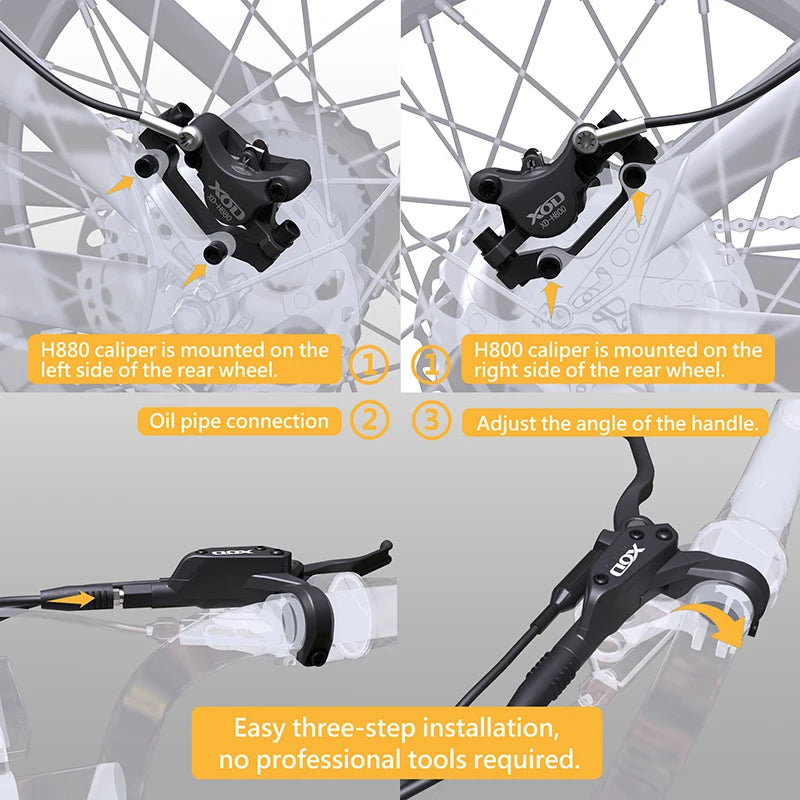 XOD H800/H880 Electric Scooter Hydraulic Disc Brake for KUKirin G2 MAX G2 Master Multiple Models Electric Scooter Brake