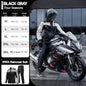 SULAITE Motorcycle Raincoat Suits Men Waterproof Rain Gear Rain Jacket Reflective Work Rain Coats Lightweight Hiking Rainsuit 0903-Gray