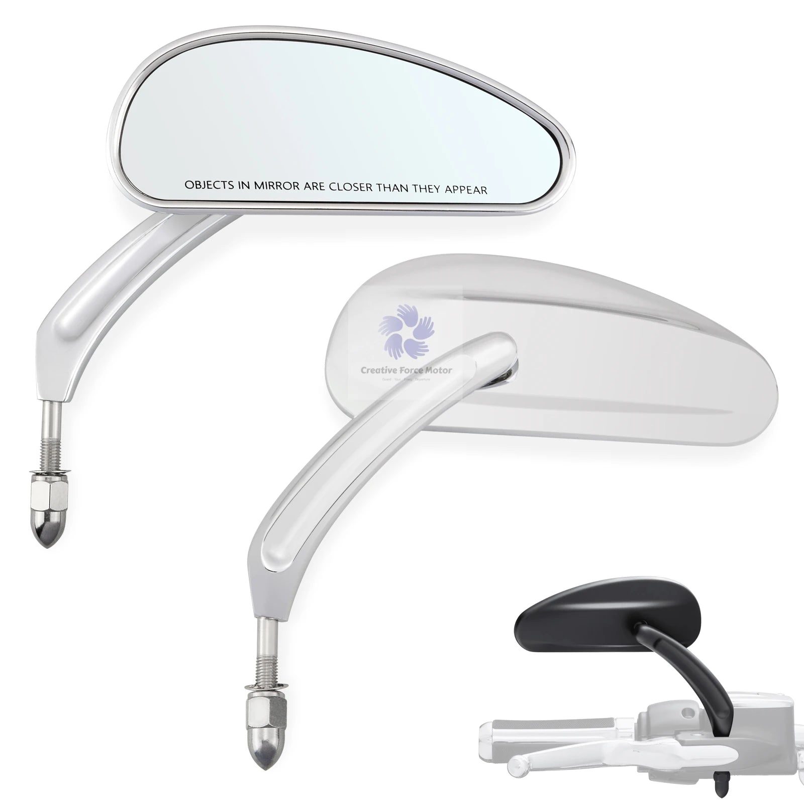 5/16" handlebar motorcycle mirrors 8mm bike rear view mirror For Harley Davidson Sportster 1200 883 Road King Street Glide Dyna