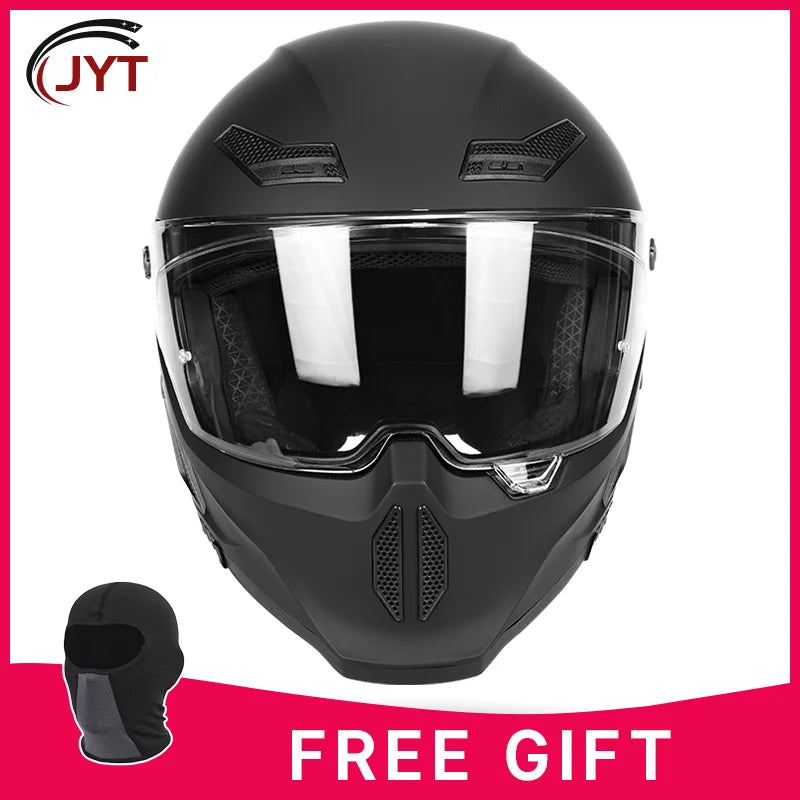 Motorcycle helmet matte black with reserved Bluetooth slot DOT certified sun protection breathable