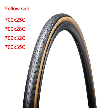 KENDA bicycle tire 700C 700x25C 28C 32C 35C 38C 40C road bike tires ultralight low resistance yellow side Selection Standard