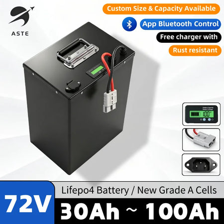 72V LiFePO4 Lithium Iron Phosphate Battery Pack