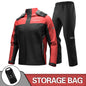 Motorcycle Raincoat Suit Rainstorm Prevention Jacket Pants Camping Hiking Fishing Raincoat Moto Raincoat Motorcyclist Rider Rain 0903 Red