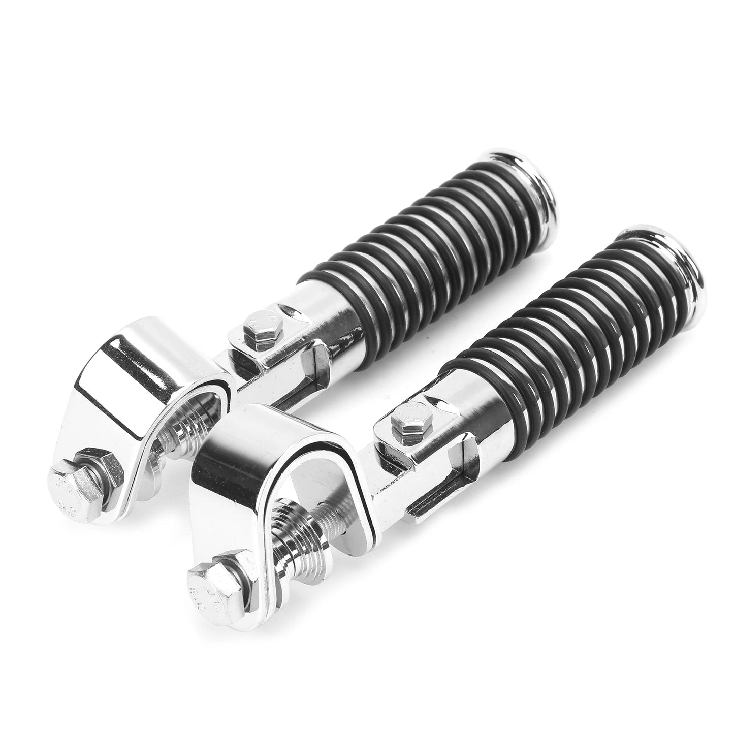 Engine Guard Footpegs - Motorcycle Foot Rest for 1in Engine Crash Bar