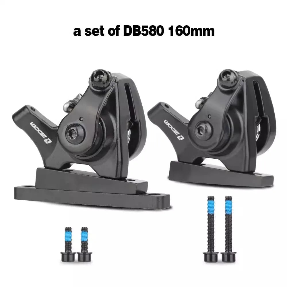 ZOOM DB580 Road Bike Line Pull Flat Mount Dual Piston Mechanie Disc Brake 140mm Disc Brake Caliper Ultralight Bike Accessories