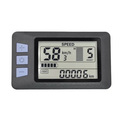 AA90 P3H LCD Display Meter Dashboard 24V 36V 48V 60V Electric Bike Meter Display Panel for Electric Scooter(5PIN)