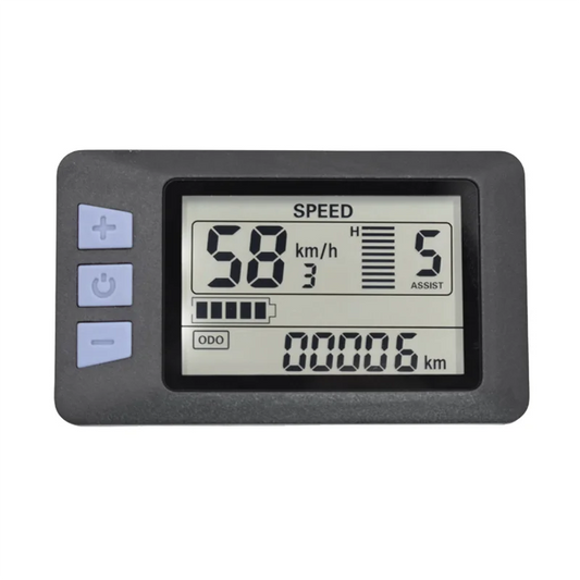 AA90 P3H LCD Display Meter Dashboard 24V 36V 48V 60V Electric Bike Meter Display Panel for Electric Scooter(5PIN)