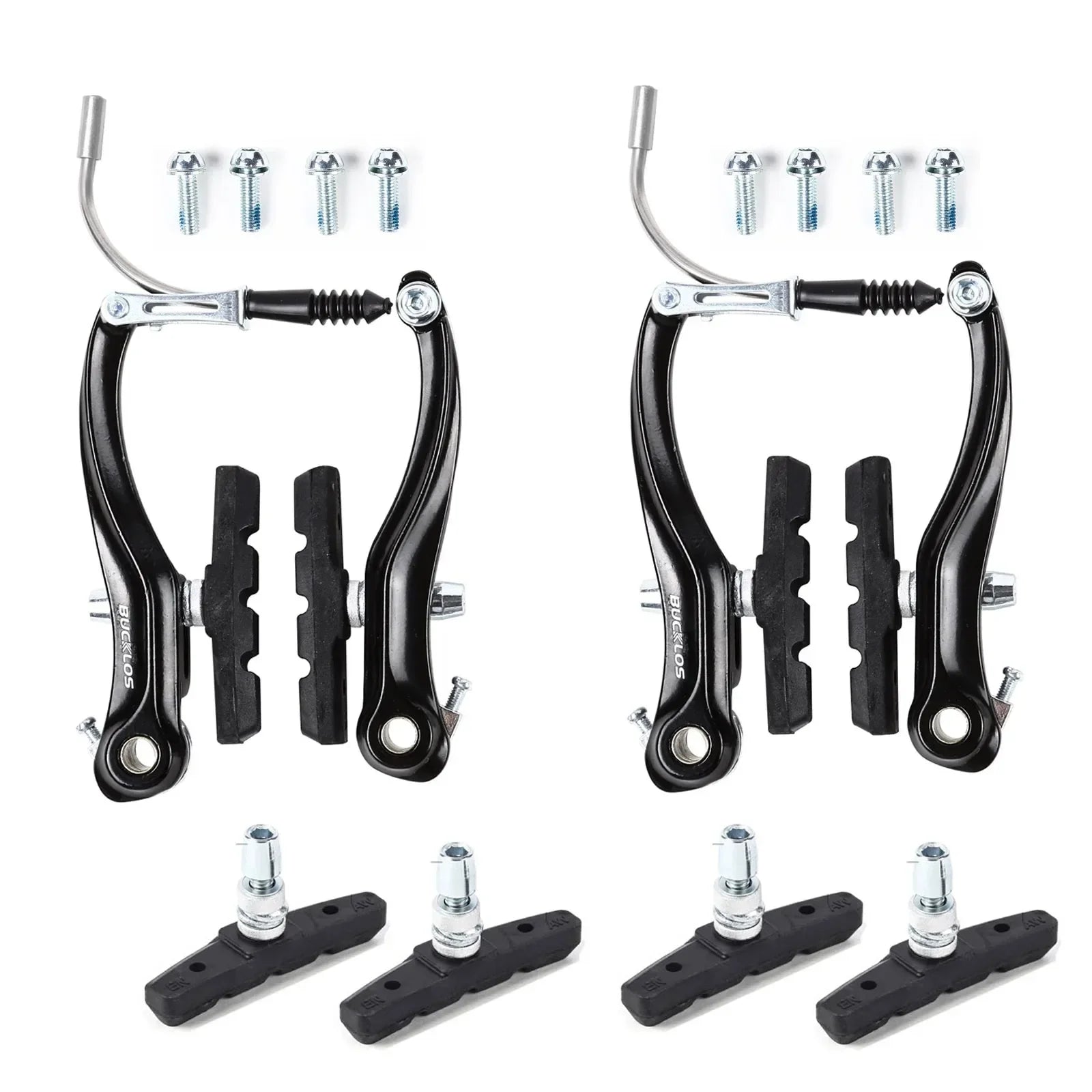 BUCKLOS Bike V Brakes Set with Levers Front Rear Bicycle Caliper Brake Lever MTB Road Cycling V-Brake Set