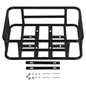 Rear Basket Rear Bike Basket Rear Bike Basket Iron Waterproof Large Capacity Rustproof Back Storage Basket Black