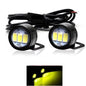 2X LED Motorcycle Light Moto Driving Light Strobe Blue Strobe Flashing Eagle Eye Light Accessories Headlight Fog Lamp 12V White Yellow