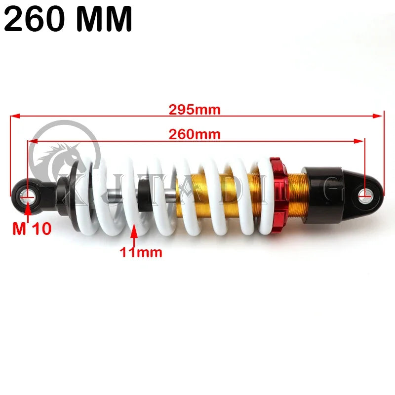 Motorcycle 260mm 270mm 280mm Shock Absorber Rear Suspension Fit For 110cc 125cc Motocross ATV Quad Dirt Bike Accessories