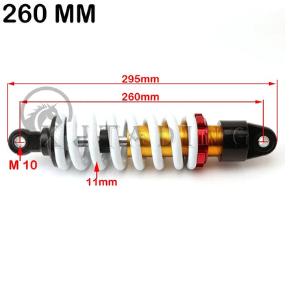 Motorcycle 260mm 270mm 280mm Shock Absorber Rear Suspension Fit For 110cc 125cc Motocross ATV Quad Dirt Bike Accessories 260MM