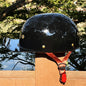 Motorcycle Helmet MTB Bike Unisex Cycling Safety Protector Half Face Type Retro Vintage Fashion Bright-Black China
