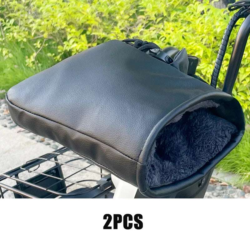 Motorcycle Handlebar Muffs Winter Equipment Mitts Warmer Gloves Waterproof Handmuffs Bicycle Handle Cover Hand Covers Warmers Black A 2Pcs