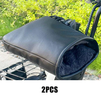 Motorcycle Handlebar Muffs Winter Equipment Mitts Warmer Gloves Waterproof Handmuffs Bicycle Handle Cover Hand Covers Warmers Black A 2Pcs