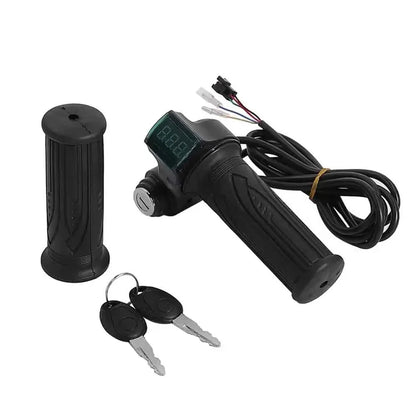 24/36/48/60V LED Digital Meter for Electric Bike Scooter Throttle Grip Handlebar With Power Switch LED Display Repair Part