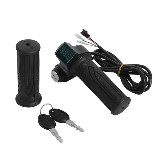 24/36/48/60V LED Digital Meter for Electric Bike Scooter Throttle Grip Handlebar With Power Switch LED Display Repair Part