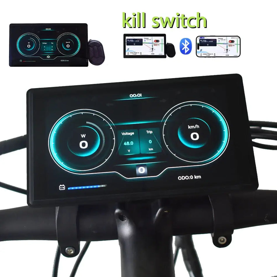 H8 NEW UART2 E-Bike Display Screen Projection Navigation & Digital Speedometer