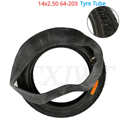 14x2.50 64-254 Pneumatic Wheel Tyre Inner Tube Fits for 14 Inch Electric Bicycle Electric Vehicle E-Bike 14*2.50 Outer Tire
