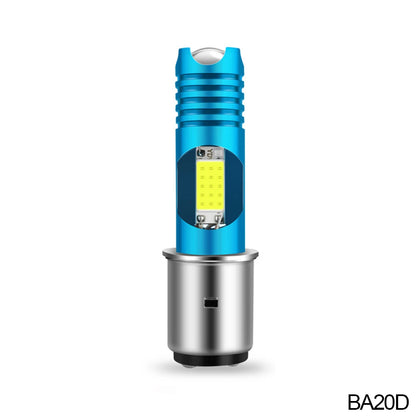 Motorcycle LED H4 H6 BA20D COB Chips H7 H6 BA20D H4 P15D Headlight Blubs 6000K 800LM RGB Scooter Light White Moto Accessories