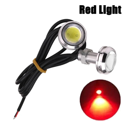 2Pcs Universal Car Motor Eagle Eye DRL Led Daytime Motorcycle Backup Reversing Parking Signal Automobiles Lamps Car Styling 12V Red 03