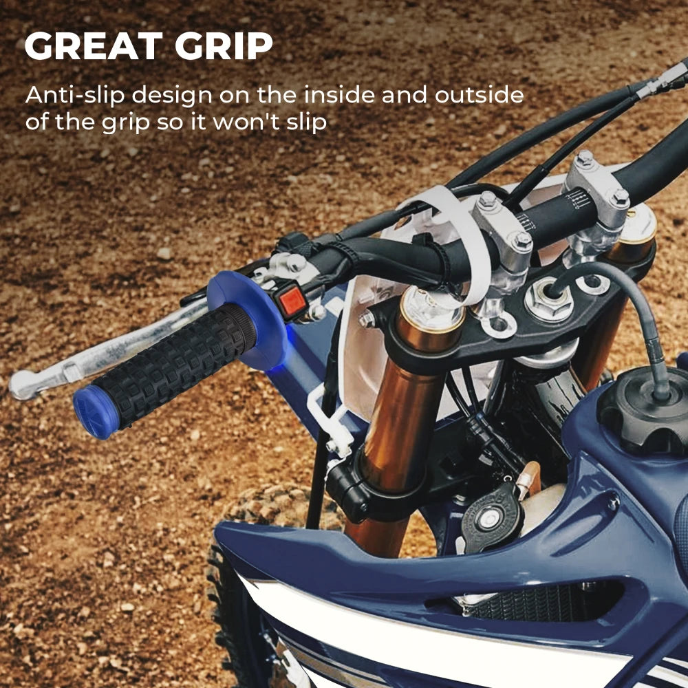 Motorcycle Handlebar Grips Universal 7/8" 22mm Motorcycle Non-Slip Grip Cover Throttle Bar Grips for Dirt Bike Motocross ATV UTV