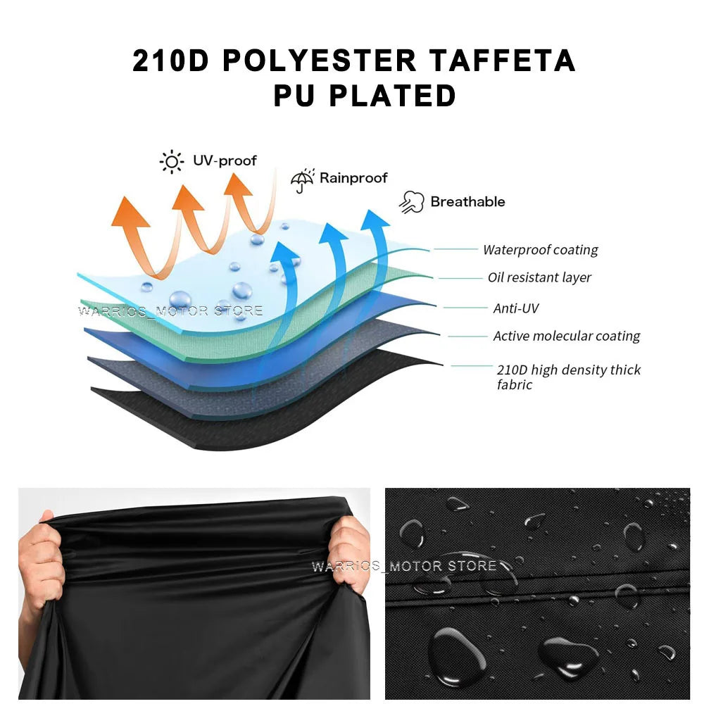 Motorcycle Cover Waterproof Outdoor Scooter UV Protector Dust Rain Cover For QJ Motor SRT 700 X 2024