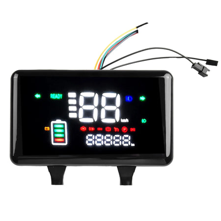 Clear Digital LCD Screen Showing Speed and Battery Level on Electric Scooter