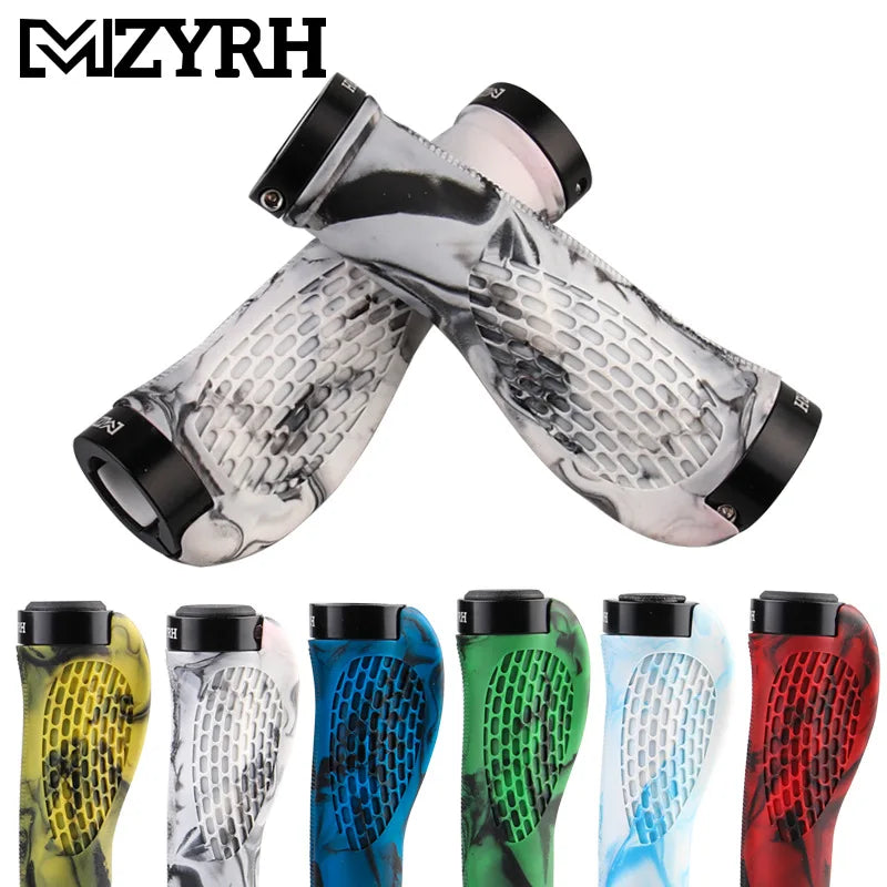 Bicycle Grips Lock on Rubber Bicycle Handlebar Grip Durable Ergonomics Mountain Bike Handle Waterproof Dustproof MTB Cuffs