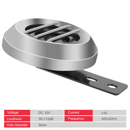 12V Horn 1.5A 105db for Scooter Moped Dirt Bike ATV Motorcycle Electric Horn Kit Waterproof Round Loud Horn Speakers Universal