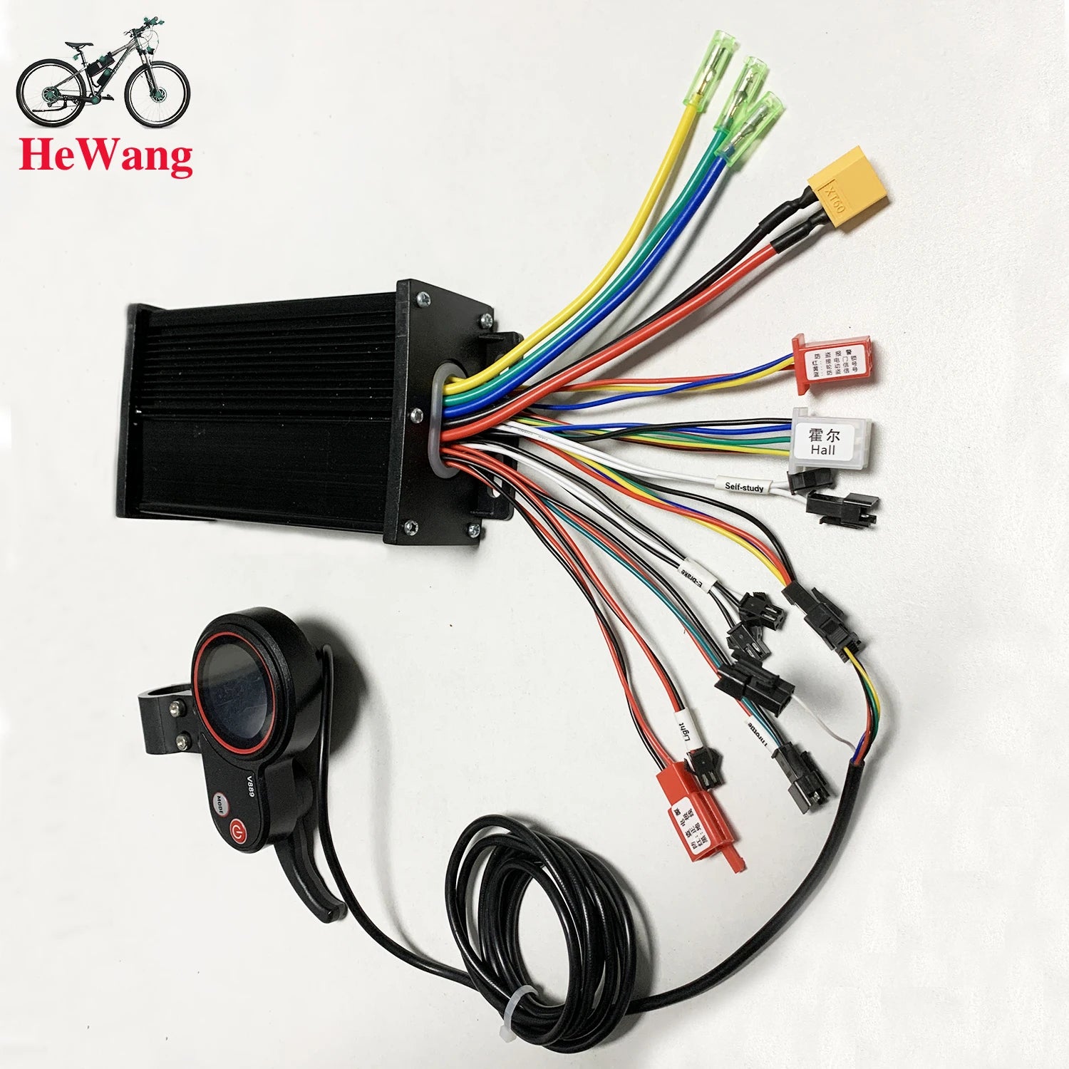 500W 750W 1000W Sine Wave Controller 30A 36V 48V Brushless Motor Controller with V889 Color instrument Kit for M4 Scooter ebike