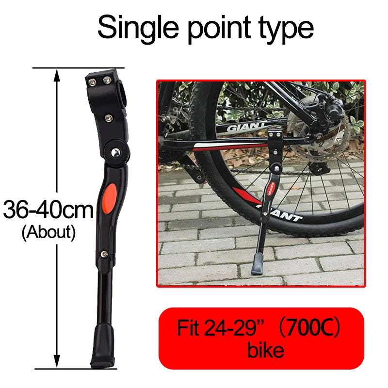 MTB Road Bicycle Kick Stand Aluminum Kickstand 24/26/27.5/29/700C Adjustable Mountain Bike Support Side Rear Parkingrack