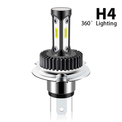 1/2Pcs H4 9003 Led Motorcycle Headlight Super Bright Low High Beam Motorcycle Lighting 6000K 12V 24V Motorbike Headlamp Led Bulb