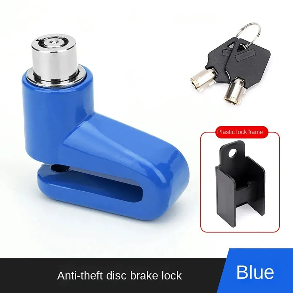 Anti-theft Lock Electric Scooter Disc Brake Lock Bicycle Mountain Bike Motorcycle Disc Lock Blue