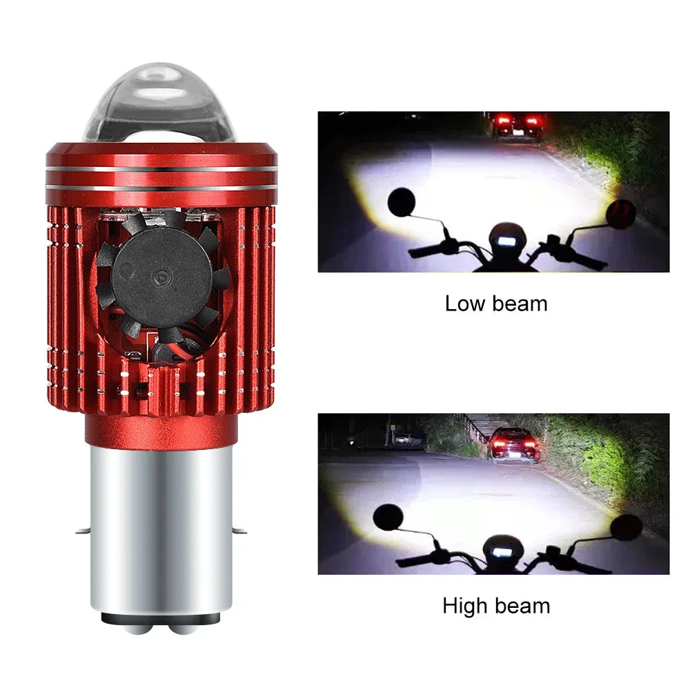 10000LM H4/H6 12V LED Motorcycle Headlight Bulb Moto Spotlights CSP Lens White Yellow Hi Lo Lamp Scooter Accessories Fog Lights