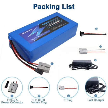 High capacity Li-ion battery pack for 1000W 1500W e-bike motor
