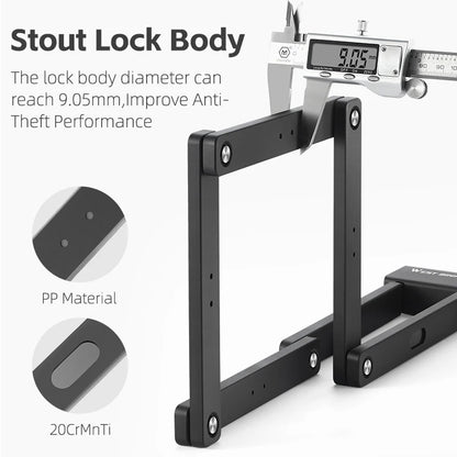 WEST BIKING Foldable Bike Lock 3 Key Strong Security Anti-theft Bicycle Lock Heavy Duty Chain Cable Padlock Motorcycle Lock