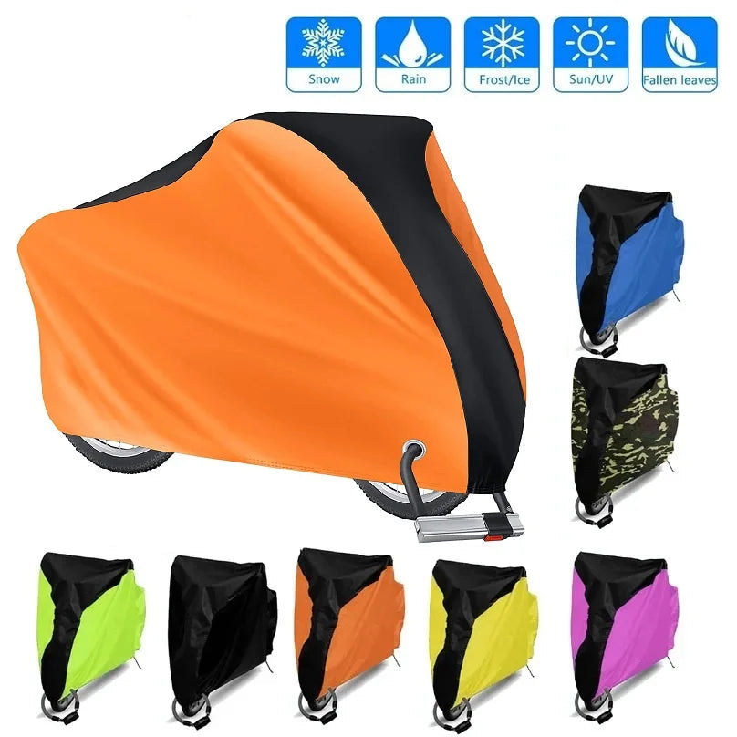 Waterproof Bike Cover Rain Dust Bicycle Cover Anti-UV Protection Bike Outdoor Rain Cover Size 5 S/M/L/XL/XXL With Lock Hole