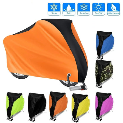 Waterproof Bike Cover Rain Dust Bicycle Cover Anti-UV Protection Bike Outdoor Rain Cover Size 5 S/M/L/XL/XXL With Lock Hole