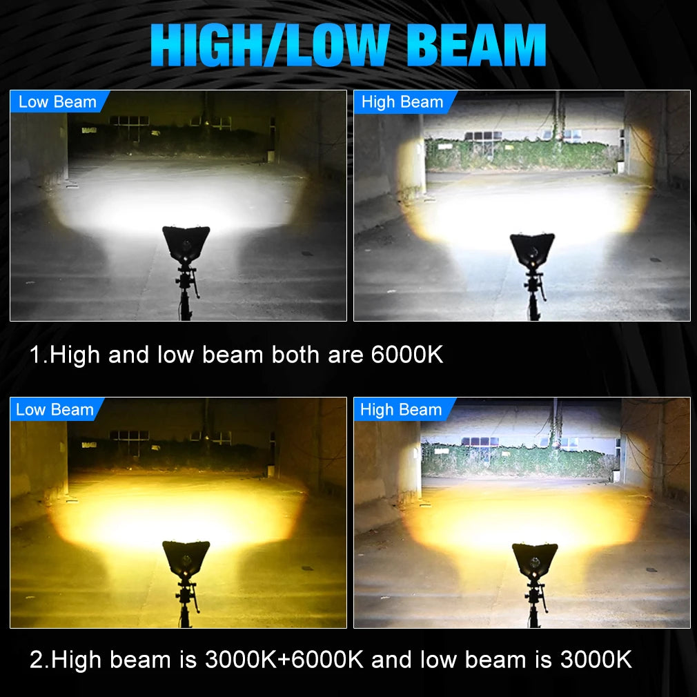 H6 BA20D LED H4 Led Moto Motorcycle Headlight Bulb CSP 60000LM Spotlight 12V Motos Accessories Hi Lo Lamp Fog Light White Yellow