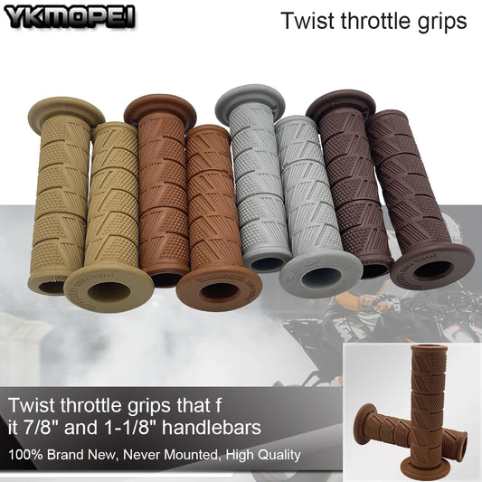 Universal 7/8'' 22mm Motorcycle Handle Bar Grips for Yamaha, Kawasaki, Suzuki, Honda, Cafe Racer, Dirt Bike